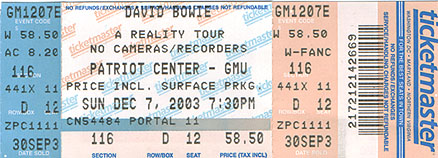 Bowie-Reality Tour